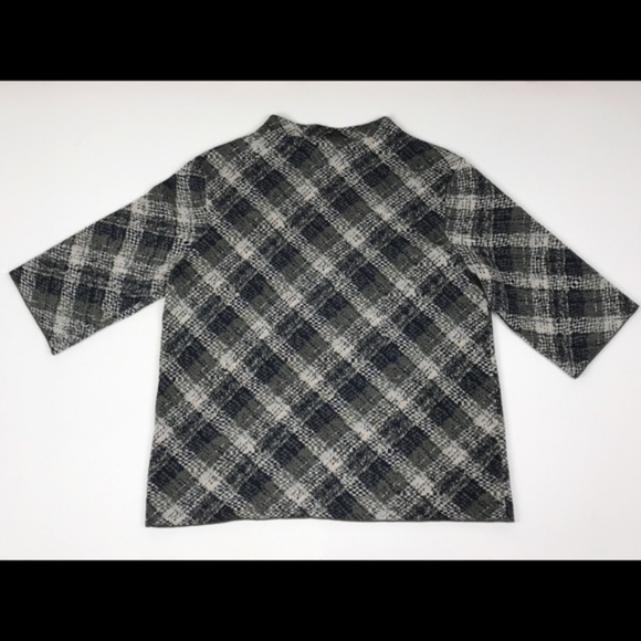 Anthropologie Troubadour Petaled Plaid Sweater Size Small - Picture 5 of 7